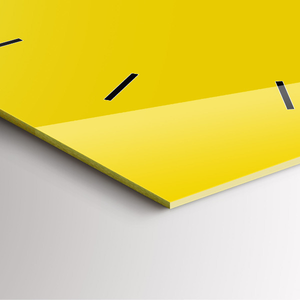 Square wall clock Yellow