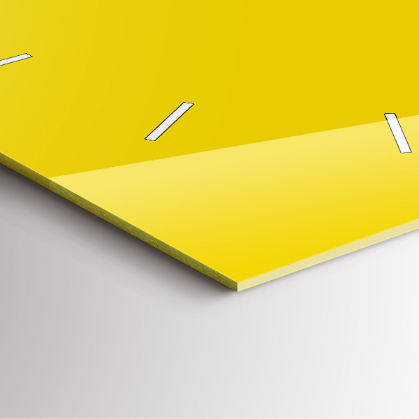 Square wall clock Yellow