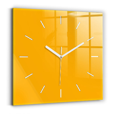 Square wall clock Dark Yellow