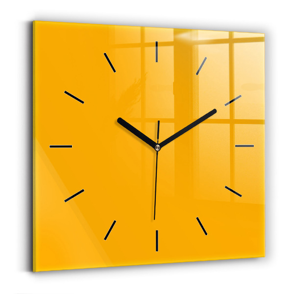 Square wall clock Dark Yellow