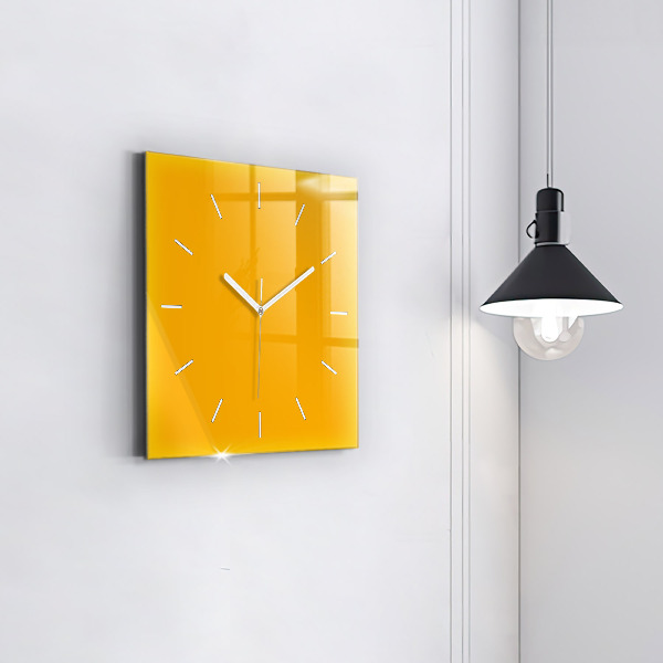 Square wall clock Dark Yellow