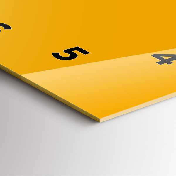 Square wall clock Dark Yellow