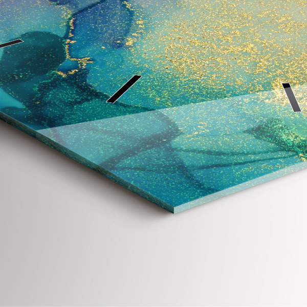 Square wall clock Abstraction of colors