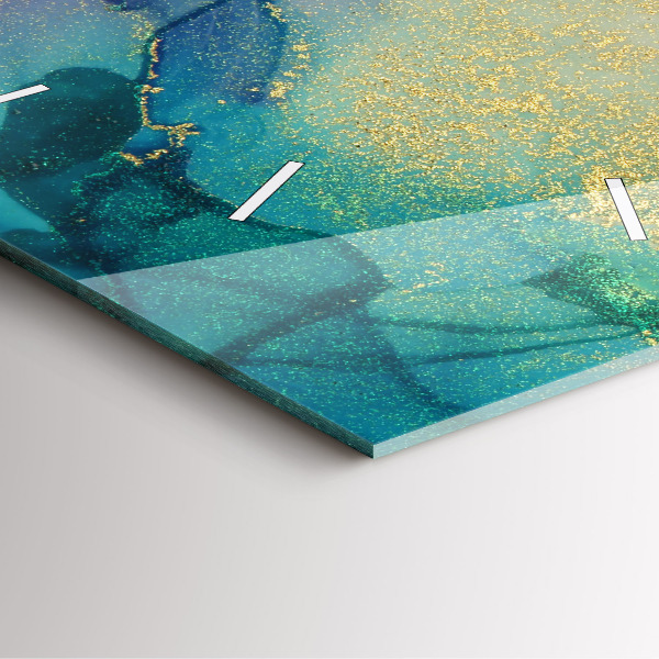 Square wall clock Abstraction of colors