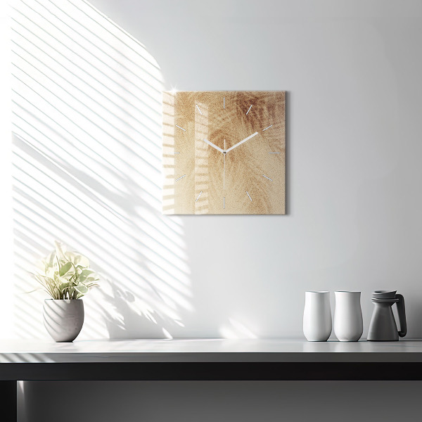 Square wall clock Golden abstraction