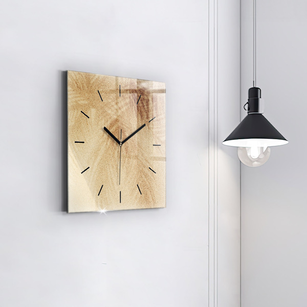 Square wall clock Golden abstraction