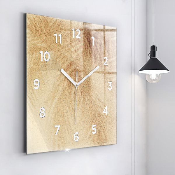 Square wall clock Golden abstraction