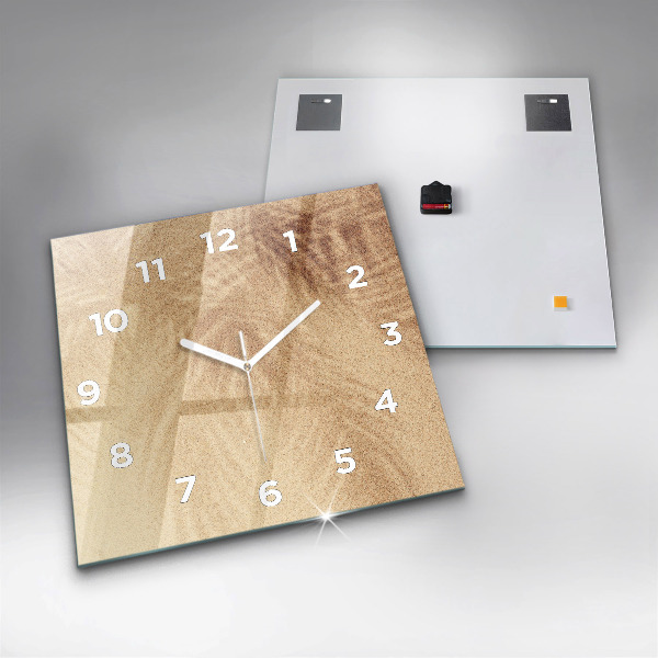 Square wall clock Golden abstraction