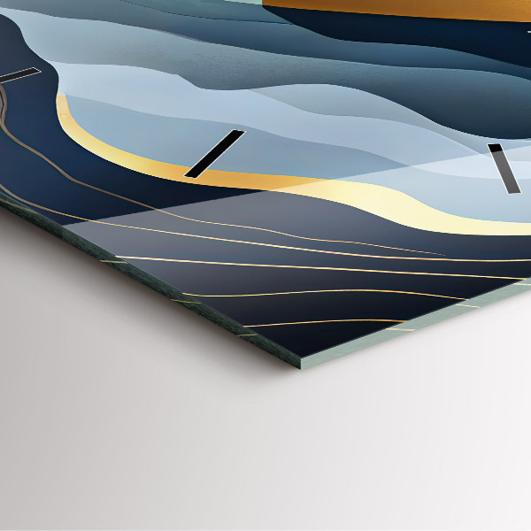 Square wall clock Abstract mountains