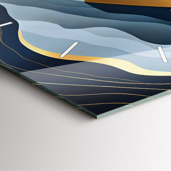 Square wall clock Abstract mountains