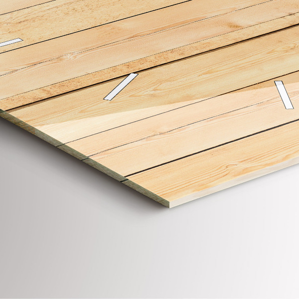 Square wall clock Wooden boards