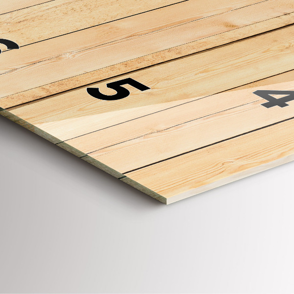 Square wall clock Wooden boards