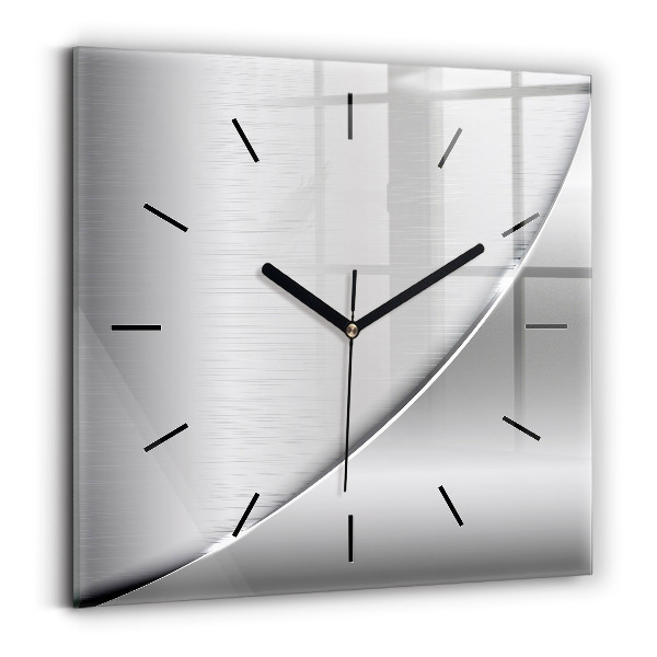 Square wall clock Silver pattern