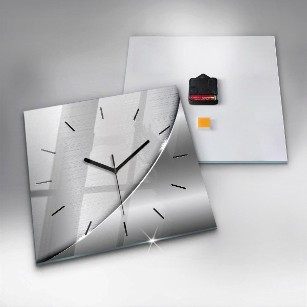 Square wall clock Silver pattern