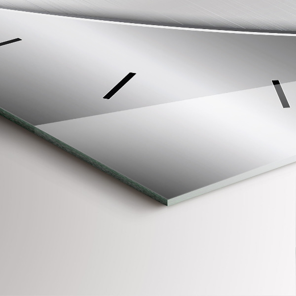 Square wall clock Silver pattern