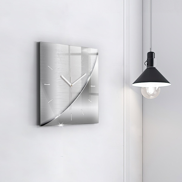 Square wall clock Silver pattern