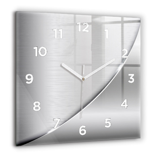 Square wall clock Silver pattern