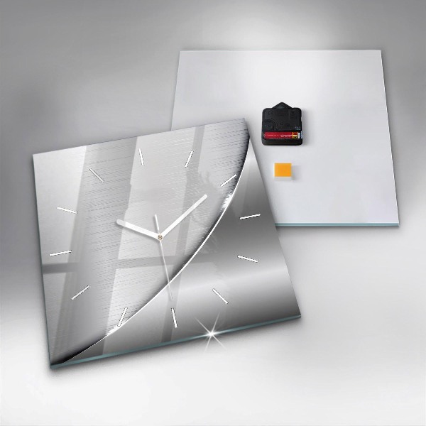Square wall clock Silver pattern