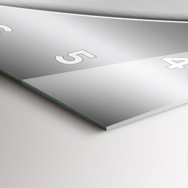 Square wall clock Silver pattern