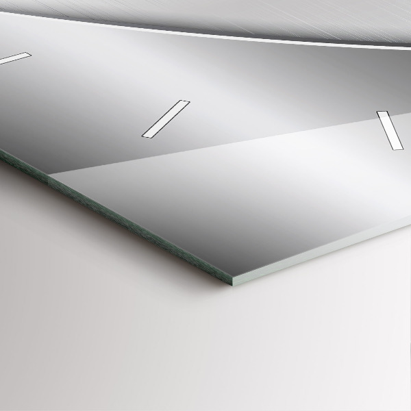 Square wall clock Silver pattern