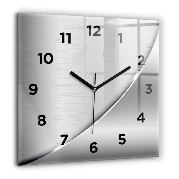 Square wall clock Silver pattern