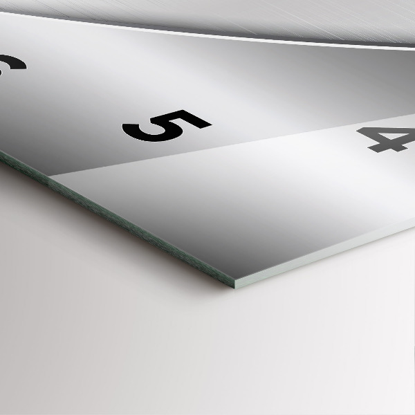 Square wall clock Silver pattern