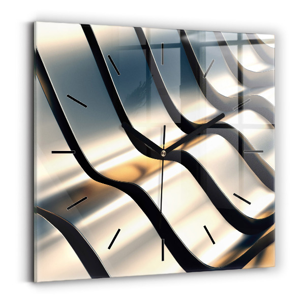 Square wall clock Silver pattern