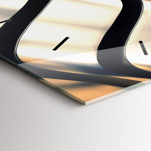 Square wall clock Silver pattern