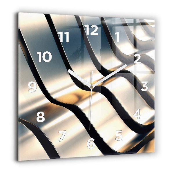 Square wall clock Silver pattern
