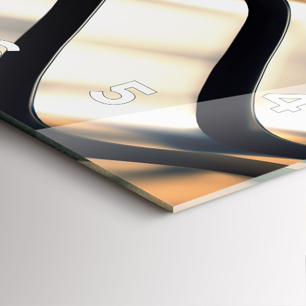 Square wall clock Silver pattern