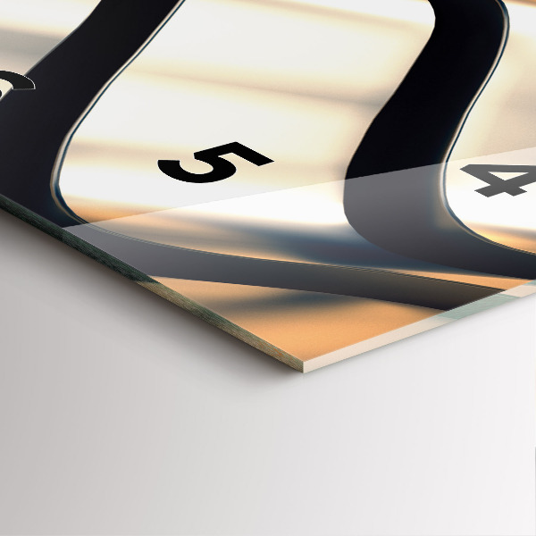 Square wall clock Silver pattern