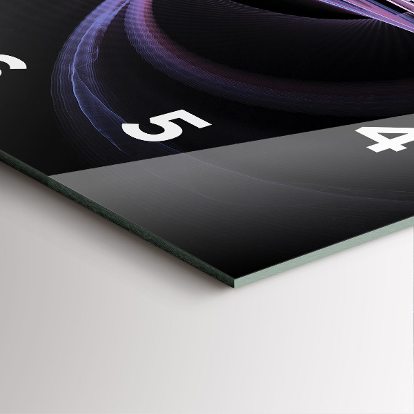 Square wall clock Purple abstraction