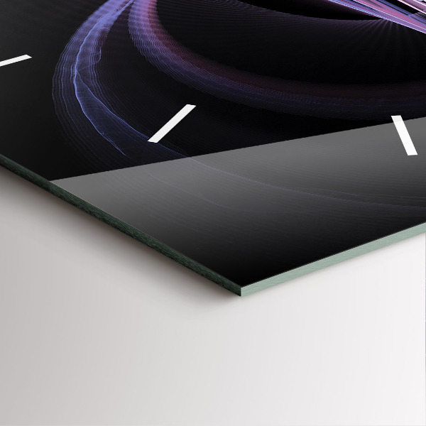 Square wall clock Purple abstraction