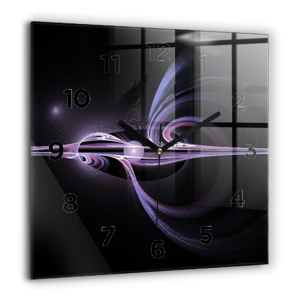 Square wall clock Purple abstraction