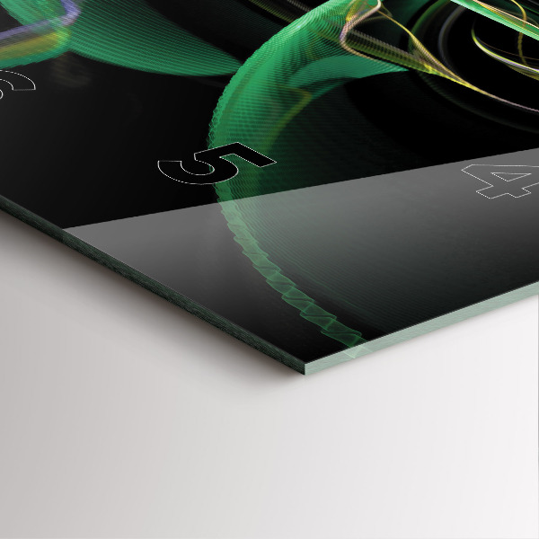 Square wall clock Green abstraction