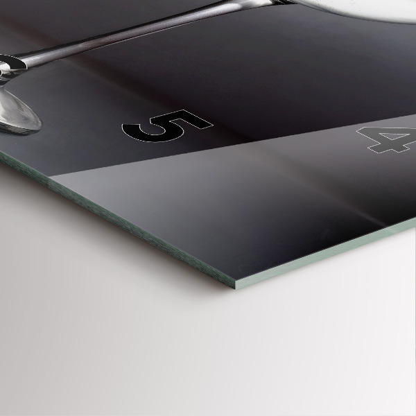 Square wall clock Glass of wine