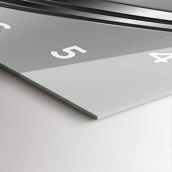 Square wall clock Silver lines