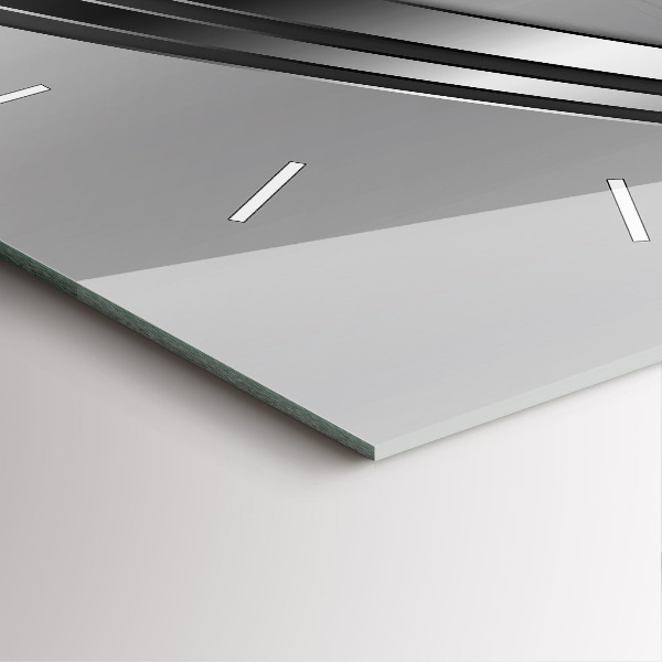 Square wall clock Silver lines