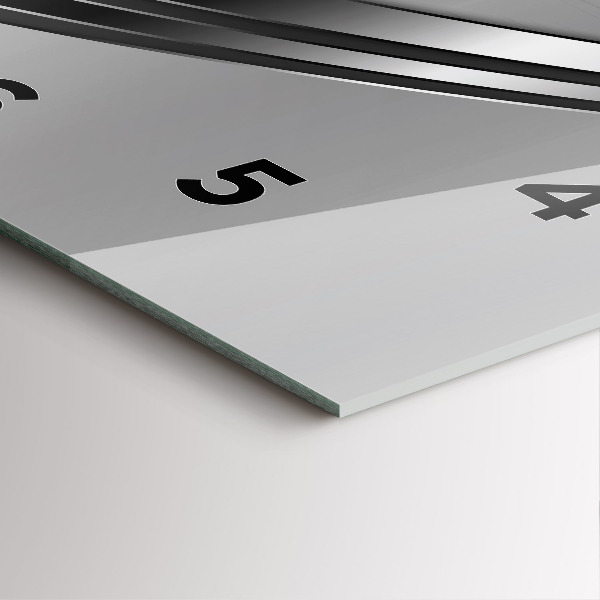 Square wall clock Silver lines