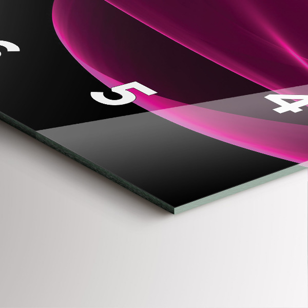 Square wall clock Pink abstraction