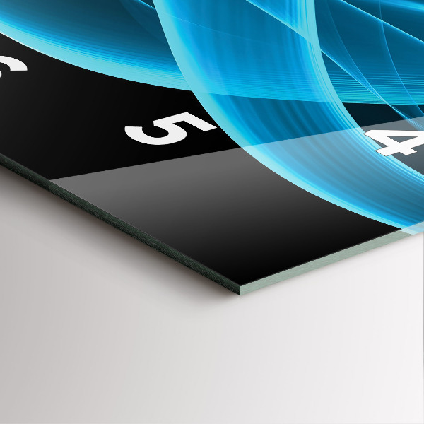 Square wall clock Blue abstraction