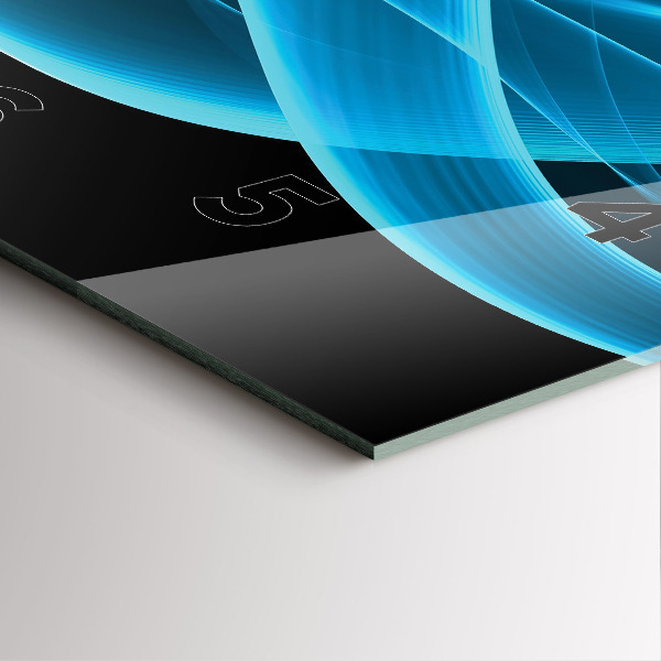 Square wall clock Blue abstraction