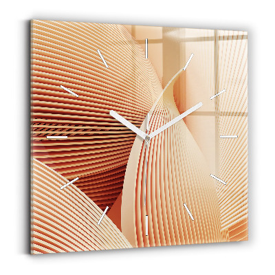 Square wall clock Abstract wave pattern