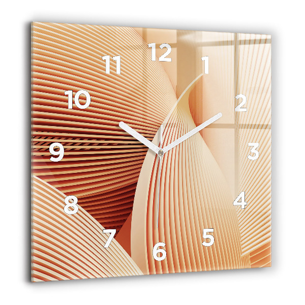 Square wall clock Abstract wave pattern