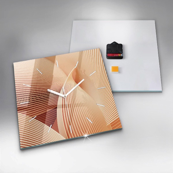 Square wall clock Abstract wave pattern