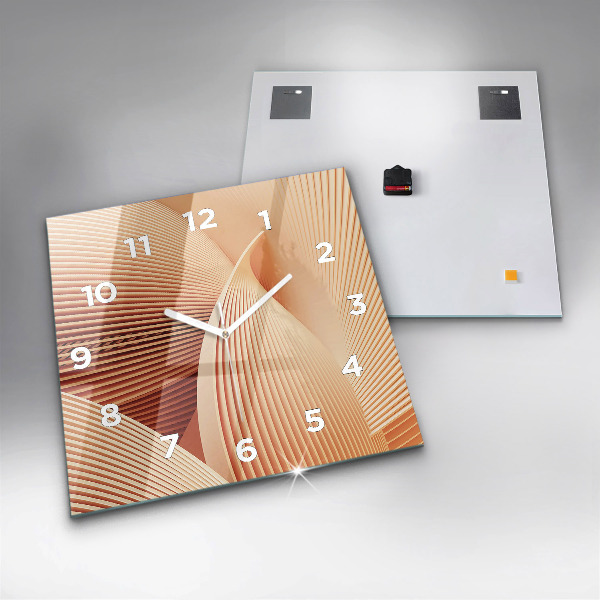 Square wall clock Abstract wave pattern