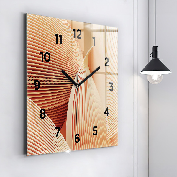 Square wall clock Abstract wave pattern