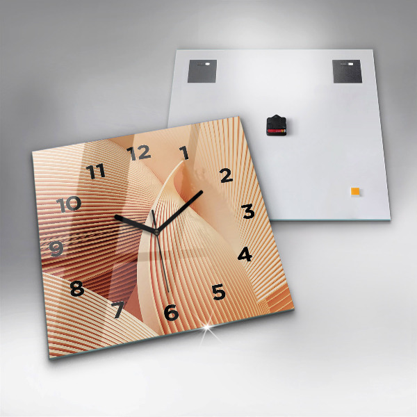 Square wall clock Abstract wave pattern