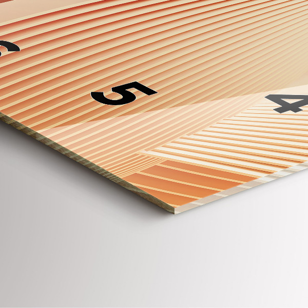 Square wall clock Abstract wave pattern