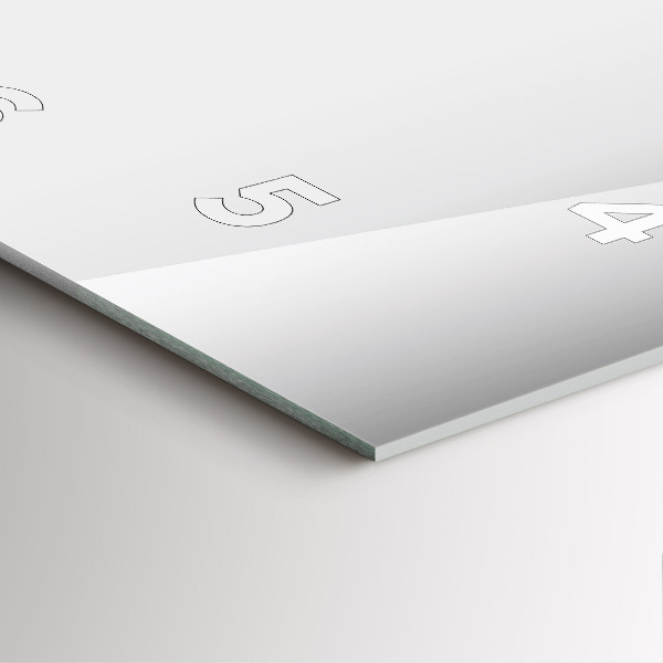 Square wall clock Silver abstraction